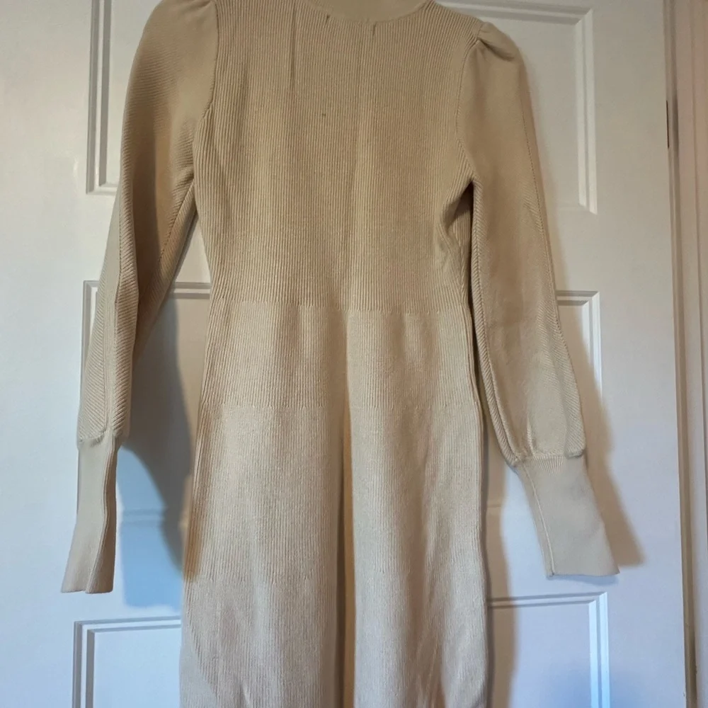 Lulu's Classic Beige Long Sleeve Dress - Picture 2 of 3